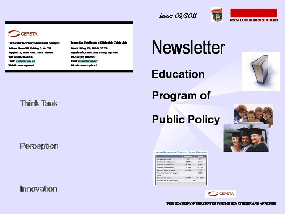 NEWS LETTER: CHƯƠNG TRÌNH GIÁO DỤC CỦA CHÍNH SÁCH CÔNG